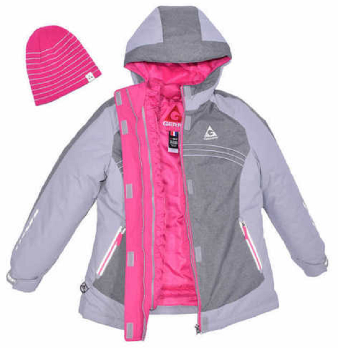 Gerry Youth 3in1 System Jacket, Pink/Gray , Size S Outerwear