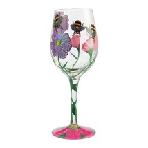 Lolita Wine Glass My Drinking Garden 15 oz 9" High Gift Boxed #6006288 Floral image 2