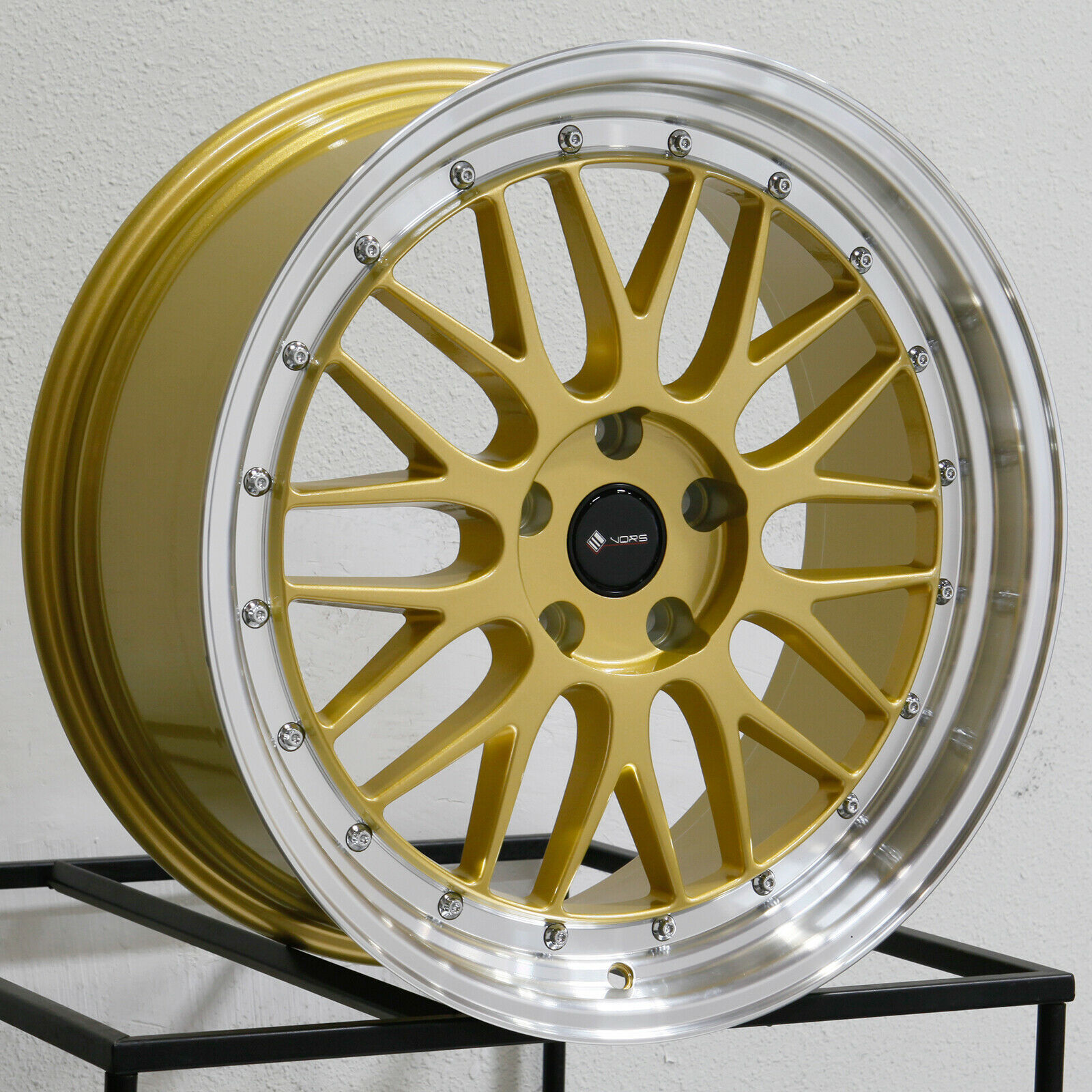 19x8.5 Vors VR8 5x120 35 Gold Wheels Rims Set(4) - Wheels