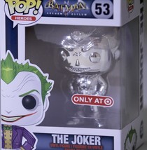 Funko Pop Heroes #53 Joker Chrome Batman Arkham Asylum Target Exclusive  image 2