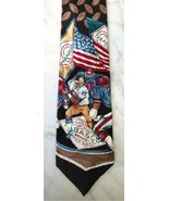 Tabasco Hot Sauce Sports Football American Flag Mens Silk Neck Tie - $9.45