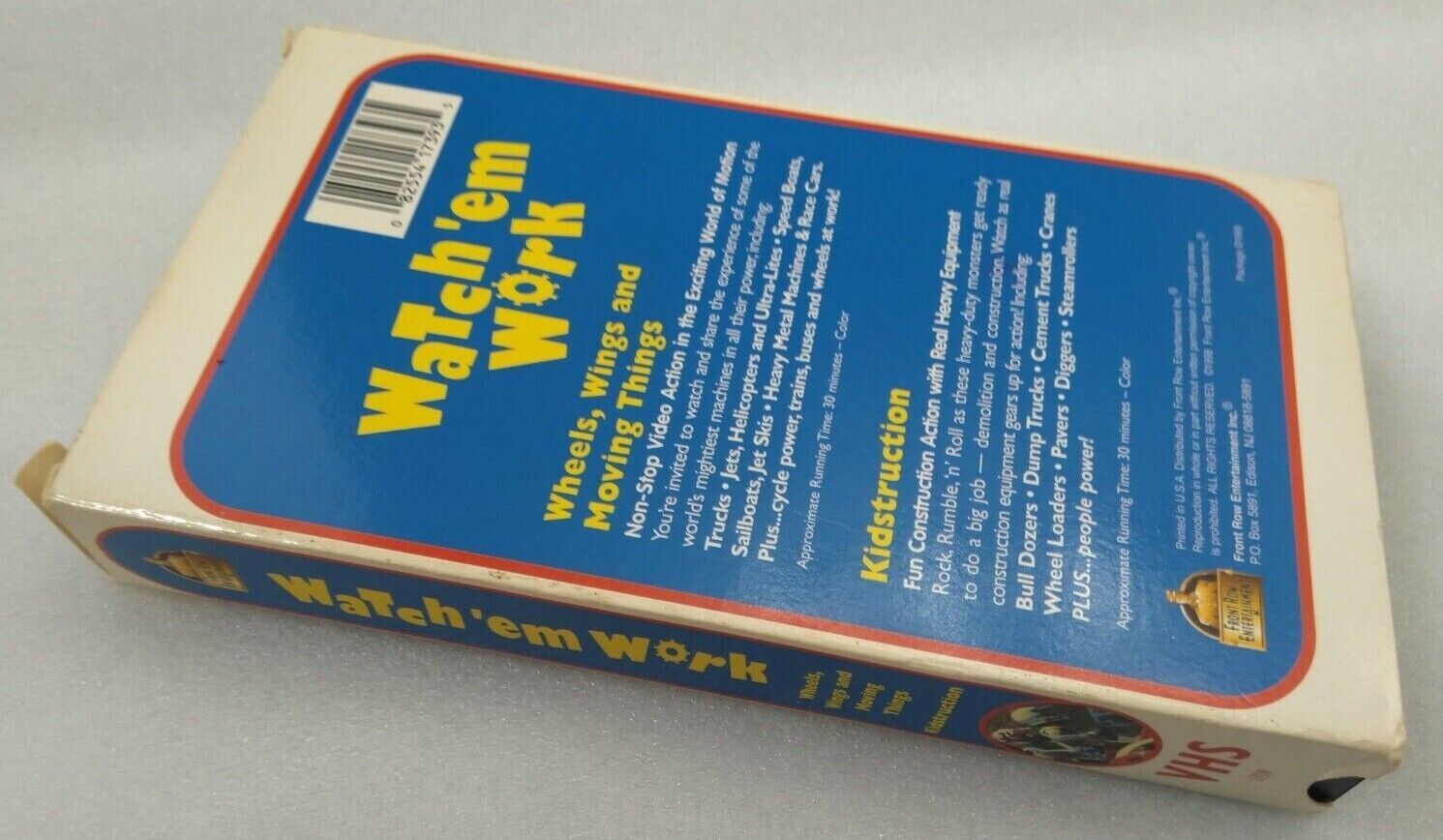 VHS Watch em Work Wheels Wings and Moving Things Kidstruction (VHS