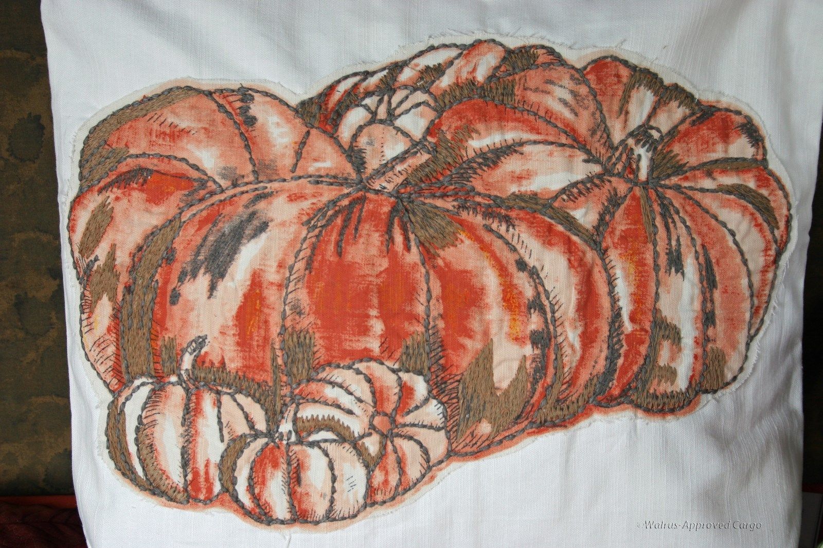 Pottery Barn Harvest Pumpkin Applique Pillow And 10 Similar Items