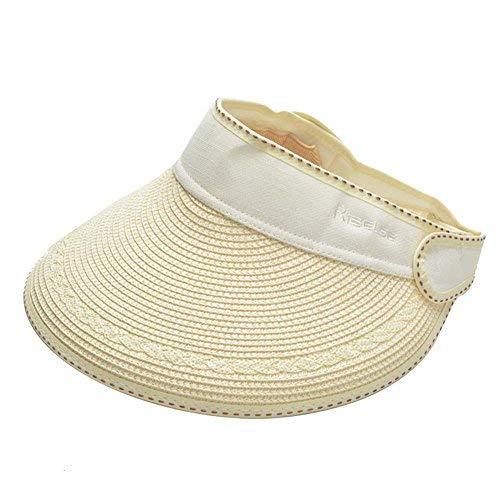 PANDA SUPERSTORE Sun Hat Beach Hat Straw Summer Hat Sunscreen UV Empty Top Hat