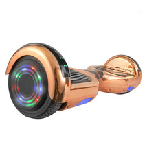 MEGA-Z1-RSGLD-BT-2 Hoverboard in Rose Gold Chrome with Bluetooth Speakers