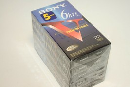 Lot of 6 Sony T-120 Brilliant Color & Sound Premium VHS Video Cassette 246min - $23.75