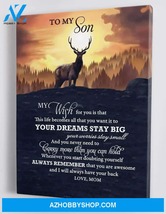 Gift For Son - From Mom - Framed Canvas - $49.99