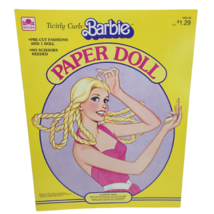 Vintage 1983 Twirly Curls Barbie Paper Doll Mattel Book Never Used Golden Precut - $27.69