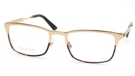 New Gucci Gg 0135O 003 Gold Eyeglasses Frame 55-19-140mm B38 Italy - $171.49