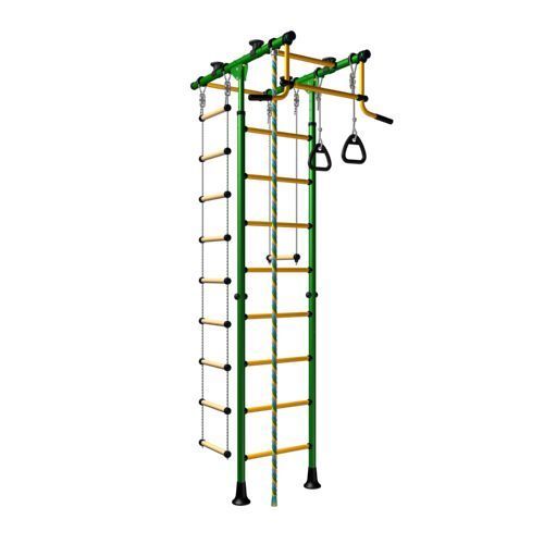 Kids Playground with Exercise Equipment Rope Ladder Swing Set, Climbing