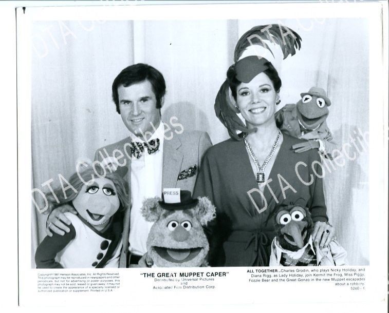 GREAT MUPPET CAPER-8X10 PROMO STILL-CHARLES GRODIN-DIANA RIGG-1981 VG ...