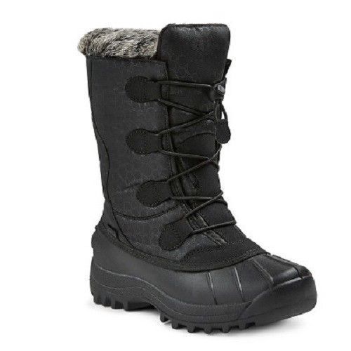 Image of Women's Arctic Cat Velocity Fur Trimmed Pac Winter Boots - Black Size