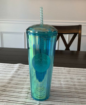 Starbucks Turquoise Teal Blue Iridescent Dome Lid Tumbler Summer 2021 NEW - $49.50