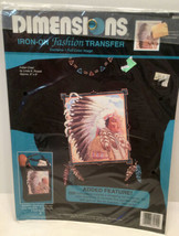 Vtg 1992 Dimensions Iron-On Fashion Transfer Indian Chief 80051 New In P... - $14.03