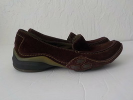 Privo Clarks Red Wine Suede Loafers Women size 7M Slip On Comfort Shoes - $27.71