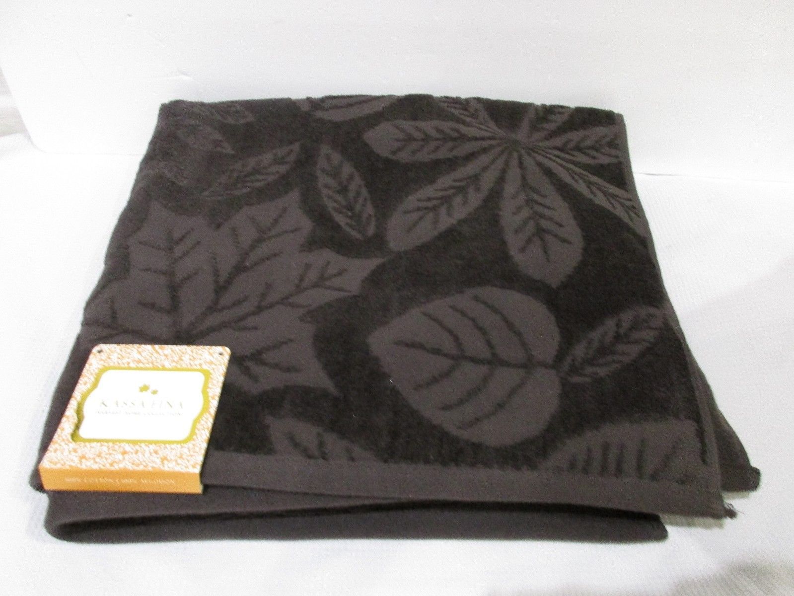 Kassa Fina Harvest Thanksgiving Brown Fall Leaves Bath Towels CHOOSE QTY