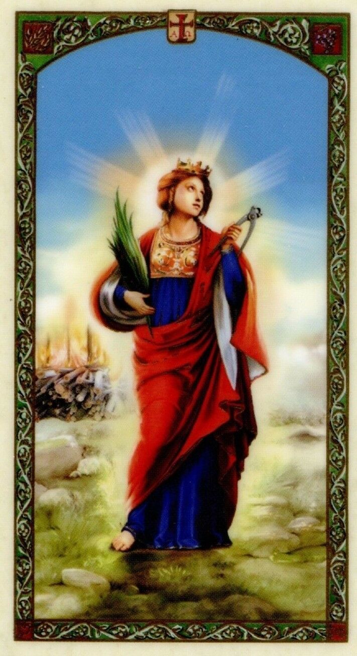 Apollonia Patron Saint of Dental Disorders Item EB092 Laminated