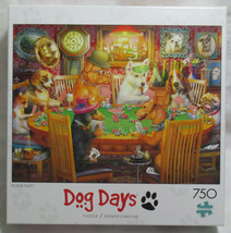Buffalo 750 Piece Puzzle Dog Days POKER PUPS Beagle Coon Hound Lab Bulld... - $35.49