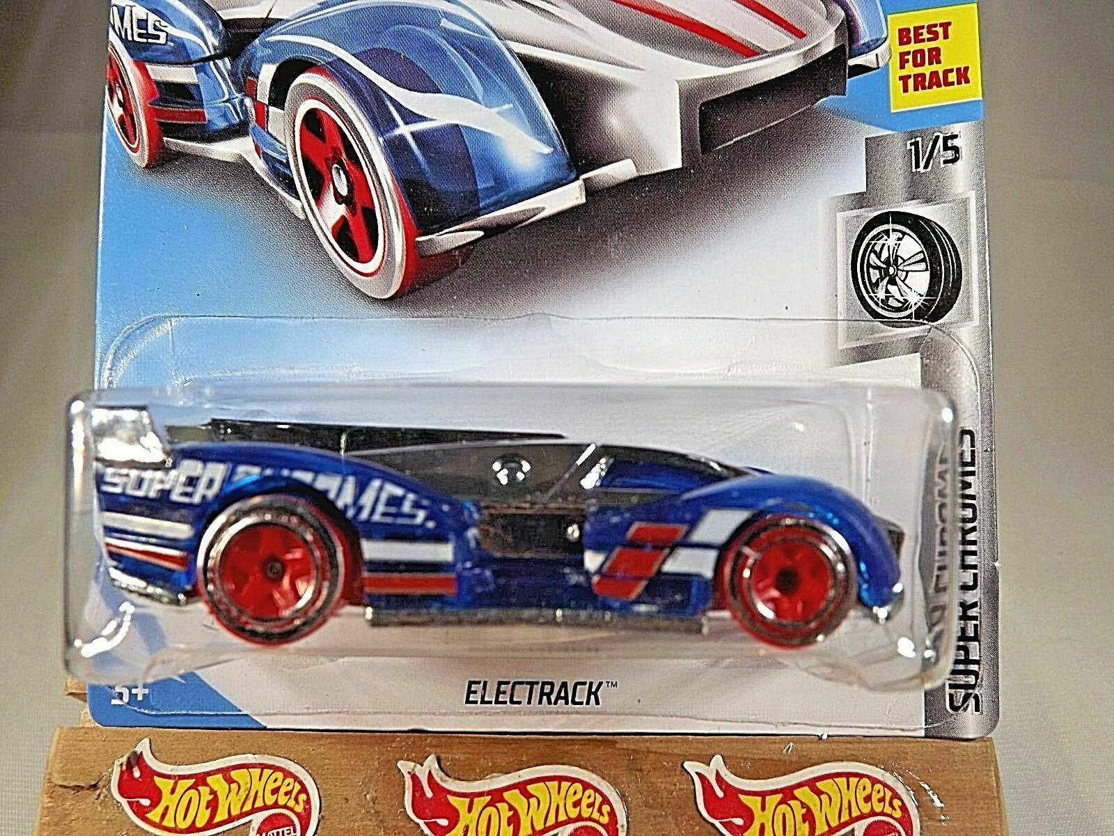 2019 Hot Wheels #73 Super Chromes 1/5 ELECTRACK Chrome w/Red Wheels Red ...