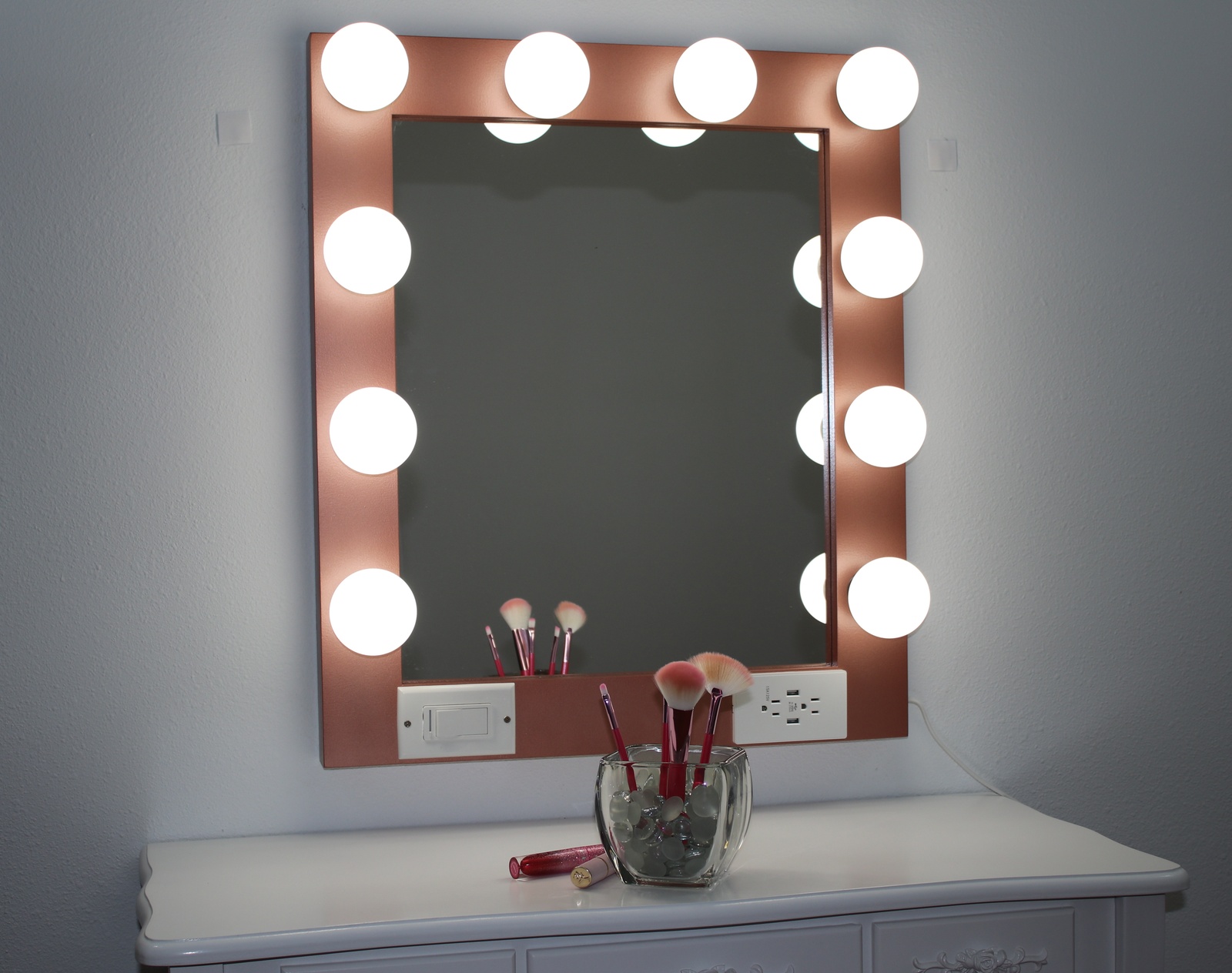 ROSE GOLD 24 x 28, Hollywood Style Lighted Vanity Makeup Mirror Other