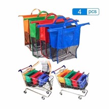 4Pcs/Set Reusable Trolley Shopping Cart Bags Grocery Grab Organizer Eco-... - $27.59