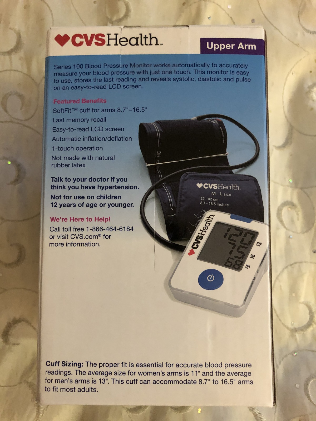 CVSHealth Series 100 Upper Arm Blood Pressure Monitor Blood Pressure