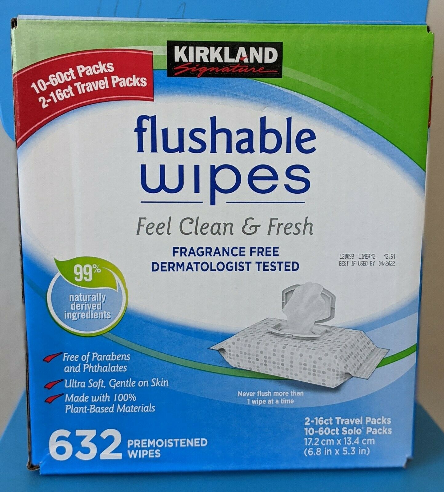 Kirkland Signature Kirkland Signature Moist Flushable Wipes 632 Wipes ...