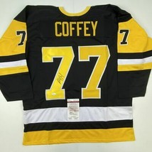 Autographed/Signed Paul Coffey Pittsburgh Black Hockey Jersey Jsa Coa Auto - $174.99