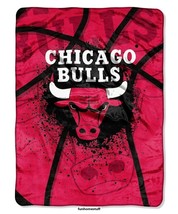 CHICAGO BULLS NBA BASKETBALL SPORTS FAN TWIN 60x80 in SOFT RASCHEL THROW BLANKET