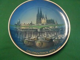 Great Collector Plate- ROSENTAHL-Weihnachtstelle Koin Am Rhein By George Kuspert - $12.46