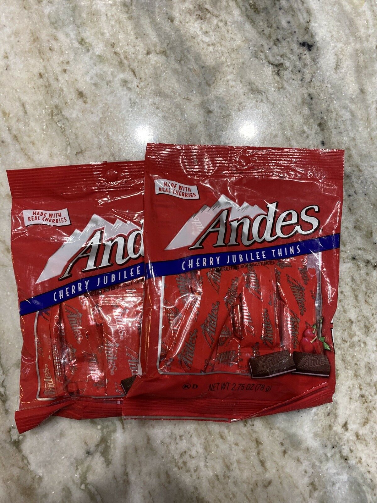 2 Packs Andes Cherry Jubilee Thins Chocolate Candy- Made with Real ...