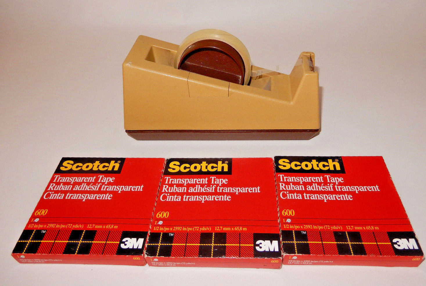 Vintage 3M Scotch C25 Tape Dispenser Model 28000 W/ (3)Three Sealed
