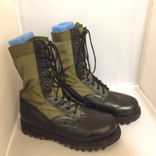 Altama Jungle boots 5.5W OD green black leather nylon 8877 tactical ...