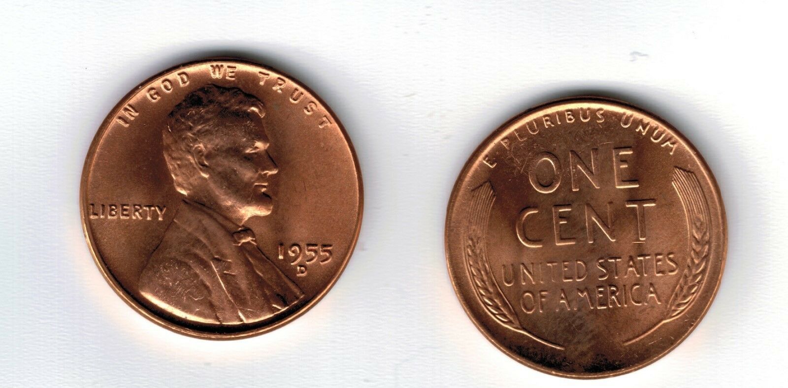 1954 S and 1955 S BU Lincoln Wheat Pennies Cents Combined Shipping CP5461
