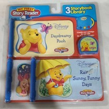 My First Story Reader 3 Storybook Library Disney Winnie Pooh and Cartridge New - $21.83