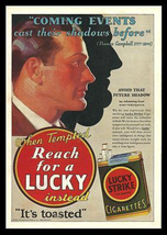 Lucky Strike Cigarette AD 1930 Smoke For A Trim Figure Collectible Adver... - $15.99