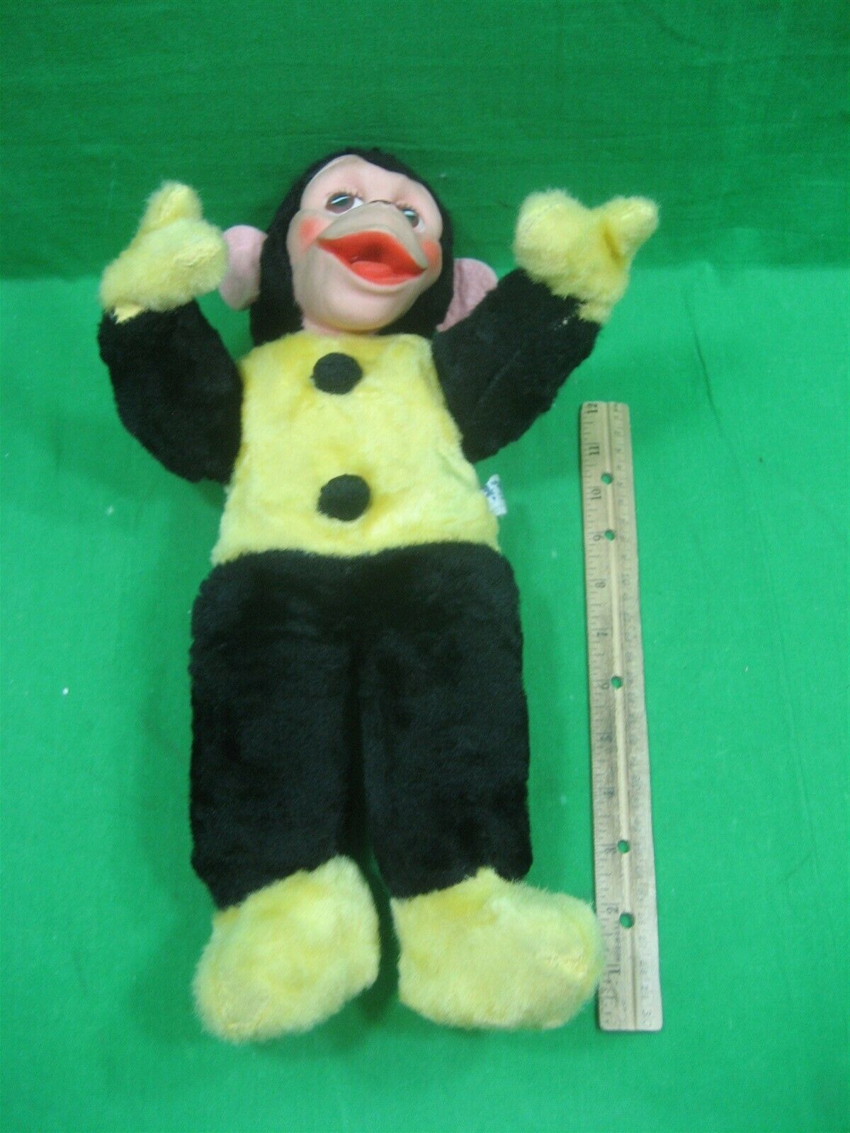 vintage stuffed monkey with rubber face