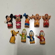 Vintage 1980s Disneyland Playmates Set -  Mickey Minnie Pluto Goofy Little Pigs - $19.79