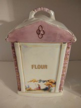 Flour White Block Germany Canister jar Lusterware Opalescent Porcelain - $21.03