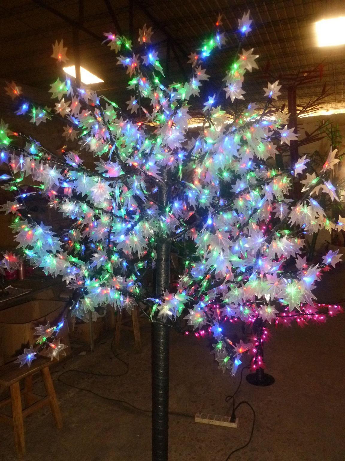648 LEDs 5ft LED Maple Tree Christmas Tree Light 110/220VAC RGB Color