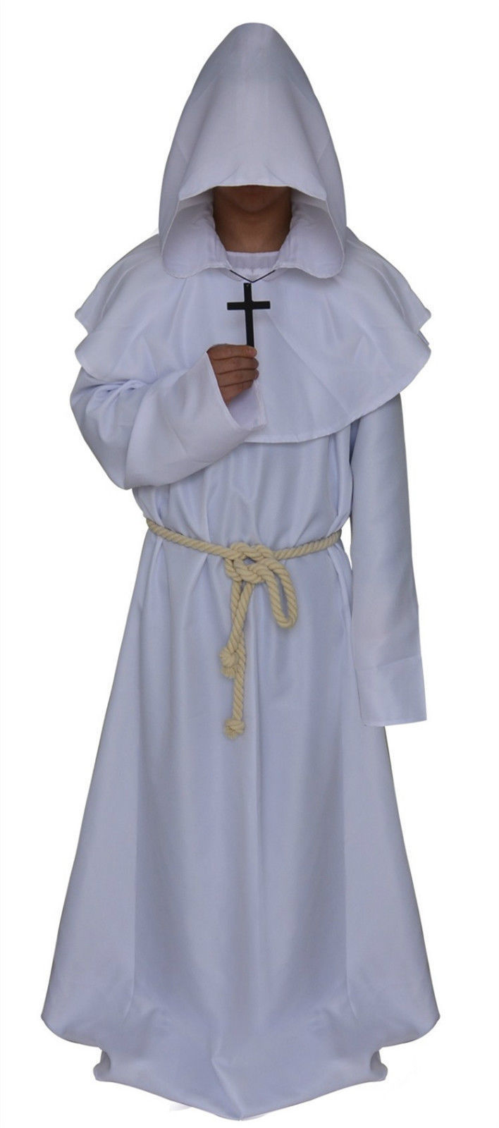 Halloween Adult Mens Priest Costume Medieval Monk Christian Missionary