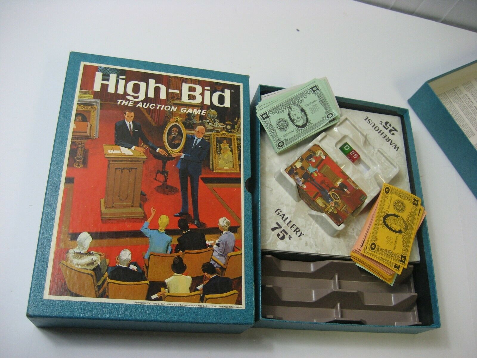 Vintage 1965 High-Bid Board Game Complete 3M and 50 similar items