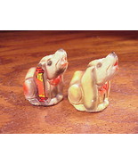 Howling Dogs Salt and Pepper Shakers, Nebraska, Chalk - $8.95