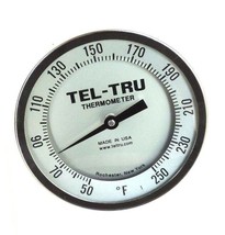 NEW TEL-TRU 9348110 THERMOMETER RANGE 50-250 DEGREES 2" STEM