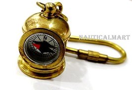 NauticalMart Brass Binnacle Compass Keychain 