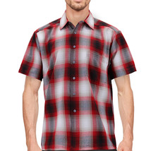 Men’s Classic Western Short Sleeve Button Down Casual Plaid Outdoor Shirt