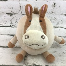 Lubies Plush Horse Brown Tan Pony Round Stuffed Animal Tossable Toy 2008 - $9.89