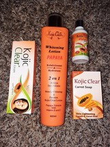 Kojic clear papaya set:soap,400ml lotion,serum,tube cream - $65.00