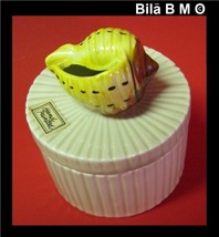 Vintage FITZ and FLOYD Handpainted TRINKET Box with Snail Shell Top - Fr... - $30.00