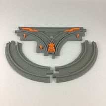 GeoTrax Replacement Train Track Pieces Gray Gravel Switch 3pc Lot 2003 Mattel - $17.77